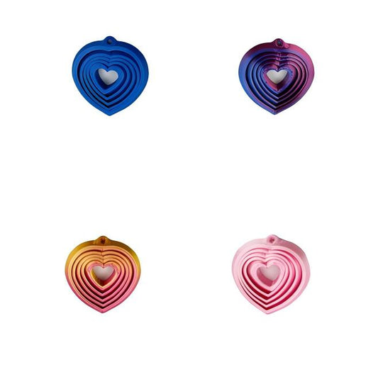 3D-printed heart-shaped keychain charm