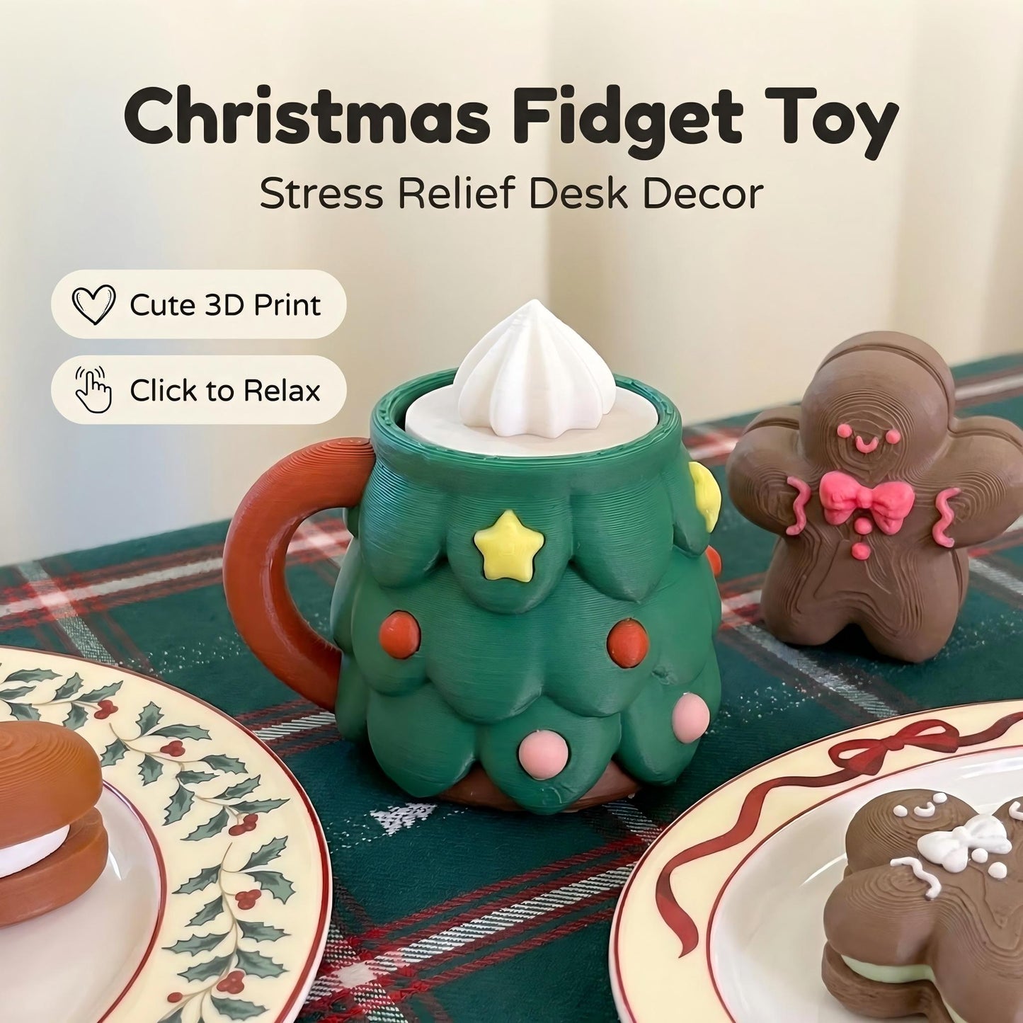 3D Printed Christmas Fidget Clicker