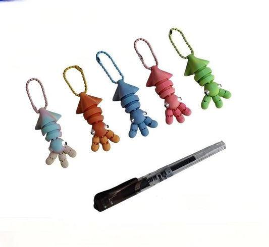 3D-printed squid figurine keychain