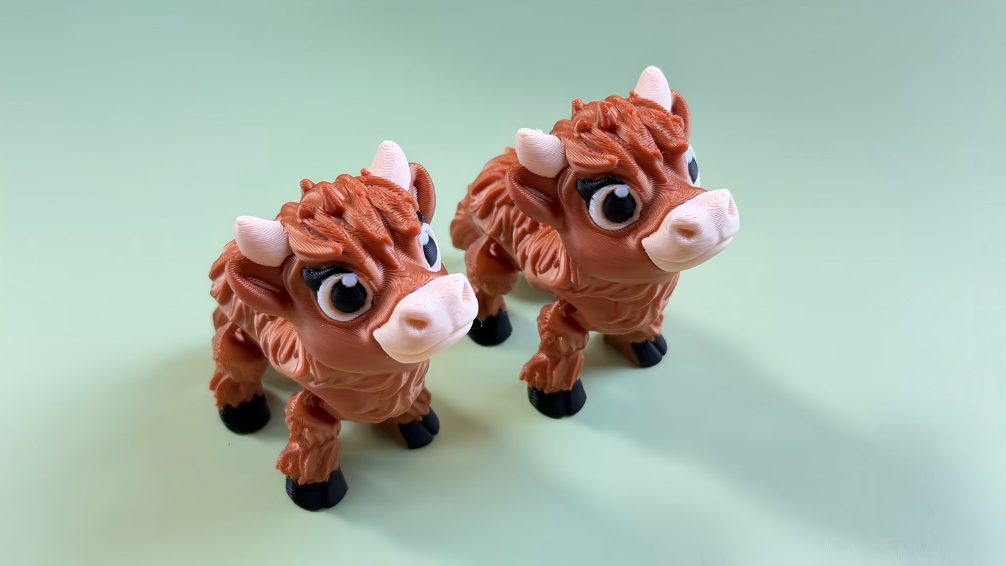 3D Printed Bull Figurine
