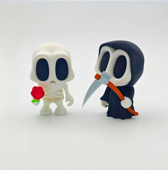 3D printed Halloween party skull decoration