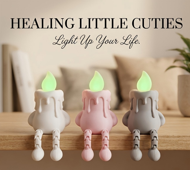 3D printed quirky Halloween glowing candle figure