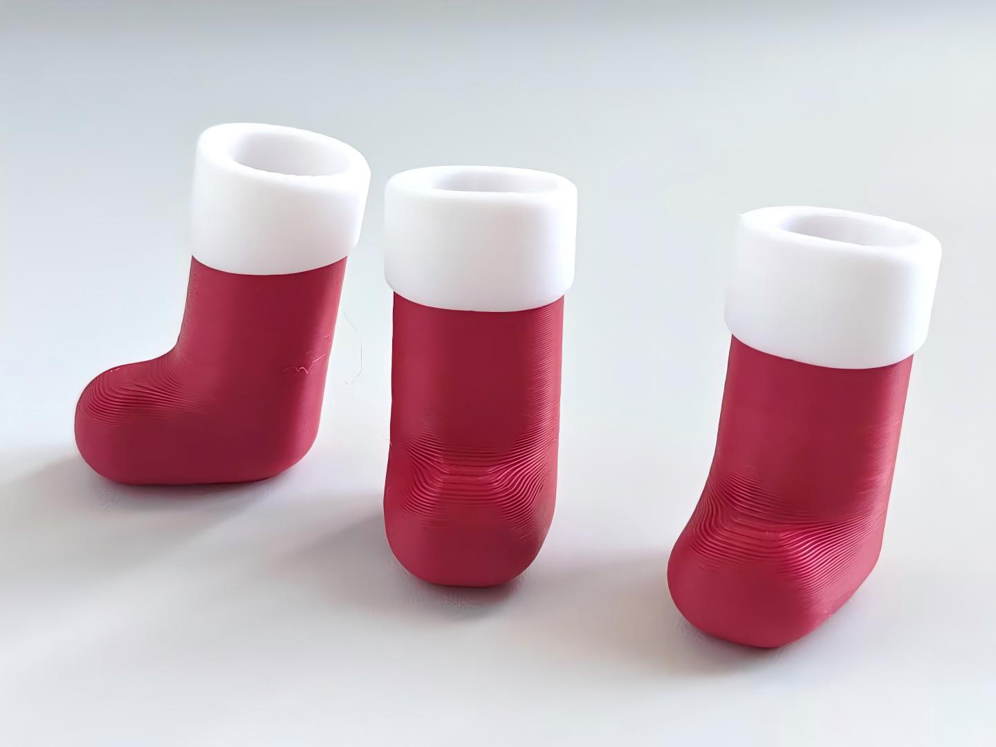 3D printed Christmas stocking figurine