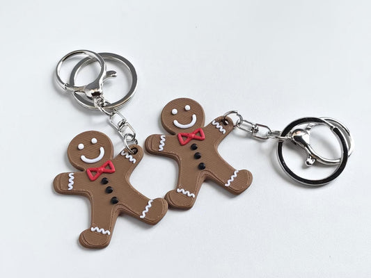 3D printed gingerbread man keychain