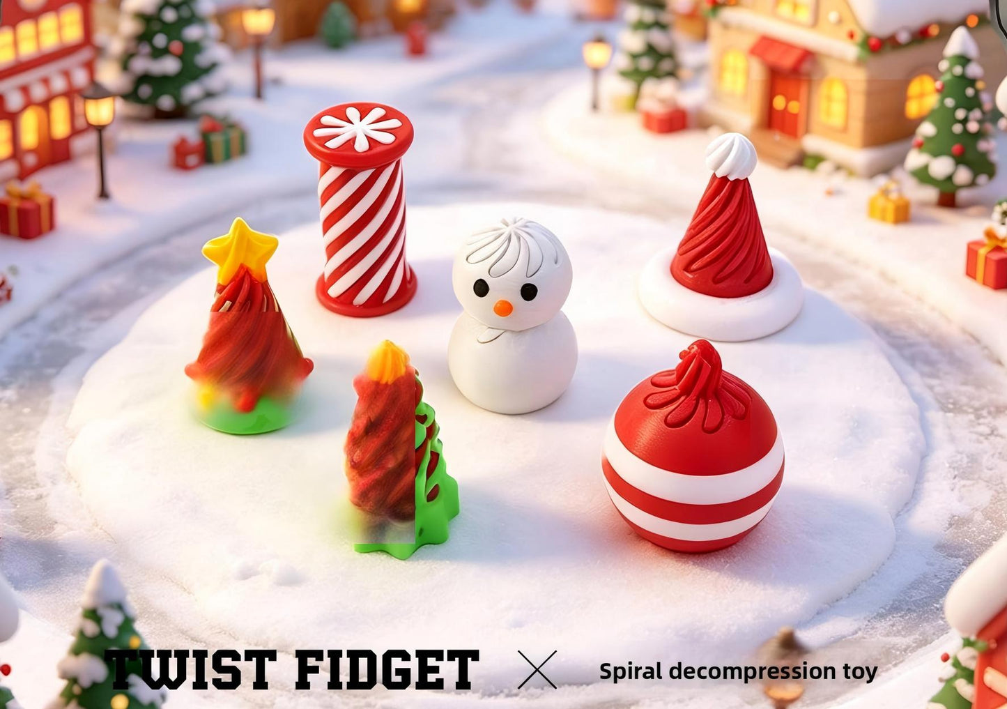 3D Printed Christmas Stress-Relief Spinning Toy