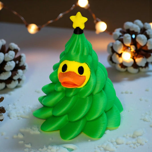 3D Printed PLA Funny Christmas Tree Duck Cartoon