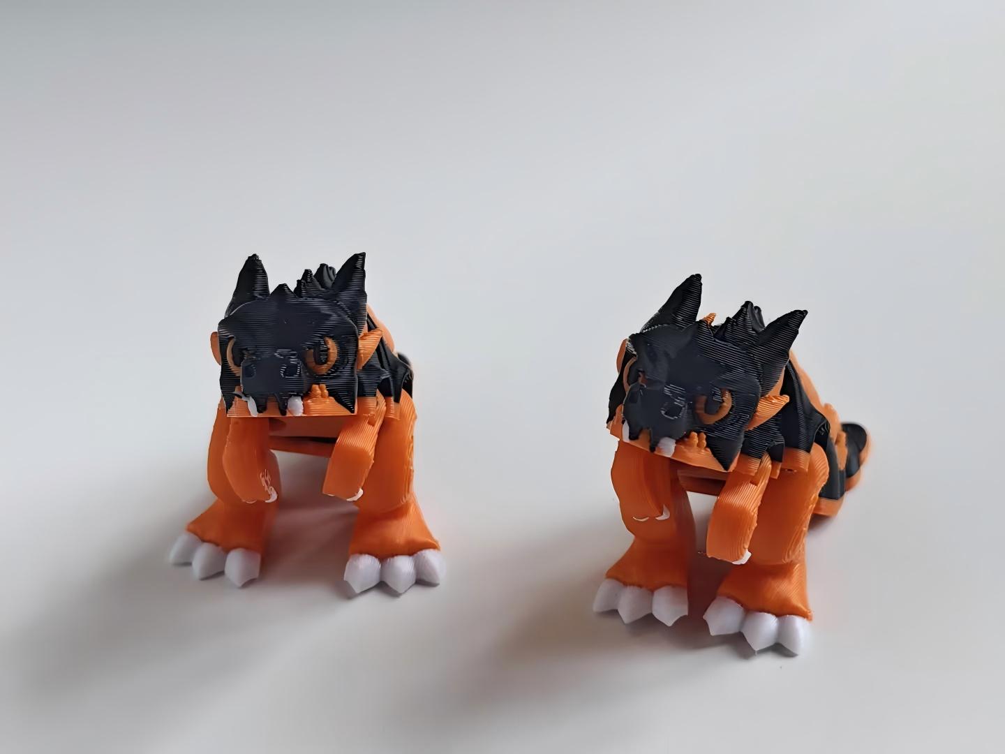 3D-printed angry Godzilla figurine
