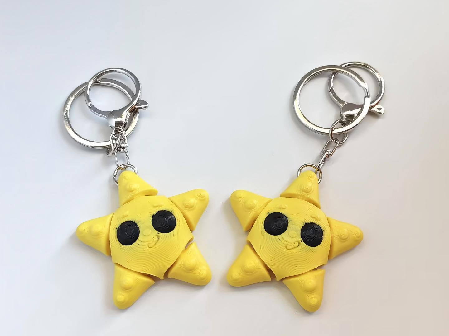 3D printed star keychain