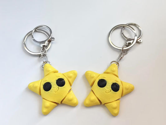 3D printed star keychain