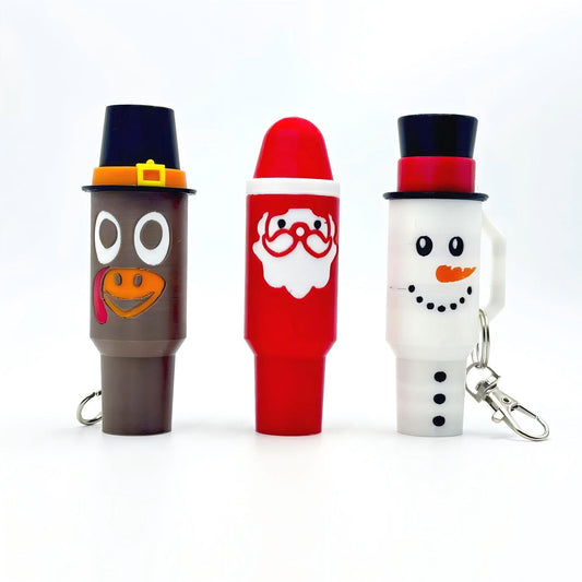 3D Printed Cartoon-Style Santa Cup Keychain