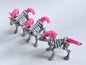3D-printed skeleton unicorn figurine