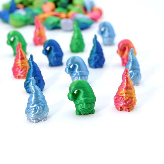 3D Printed Plastic Gnome Santa