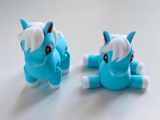 3D-printed cartoon pony figurine