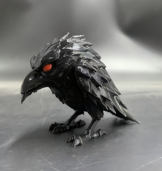 3D printed Halloween raven and ghost figurine