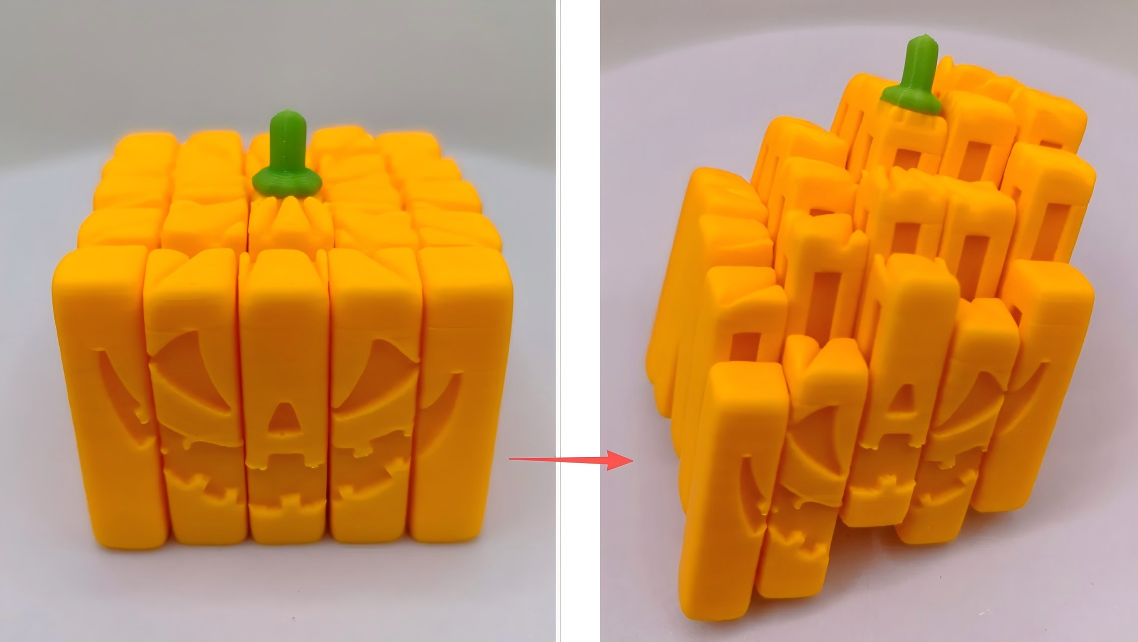 3D-Printed Big Pumpkin blocks Ornament
