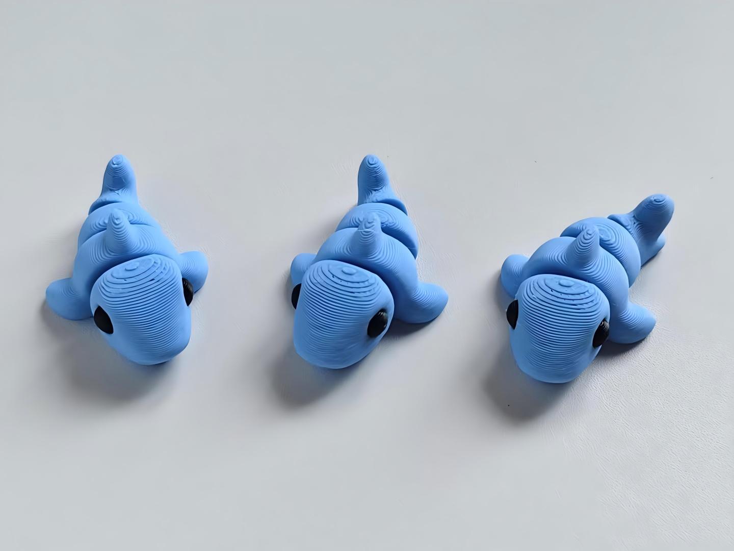 3D-printed mini shark figurine