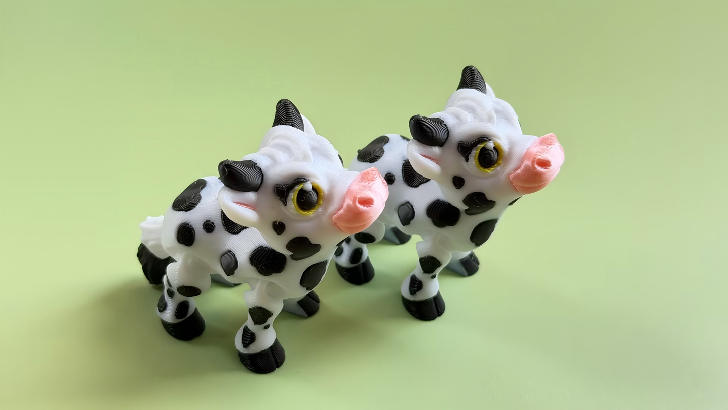 3D Printed Cow Figurine
