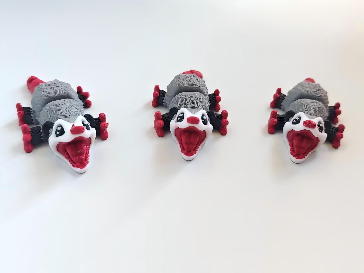3D-printed articulated raccoon figurine