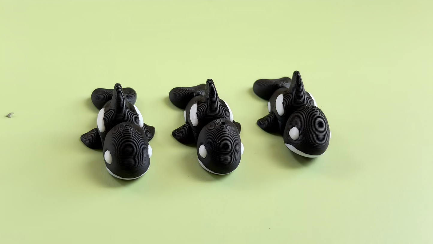 3D Printed Orca Ornaments