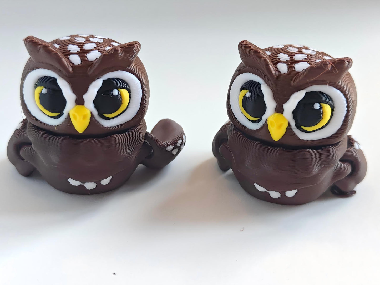 3D-printed owl figurine