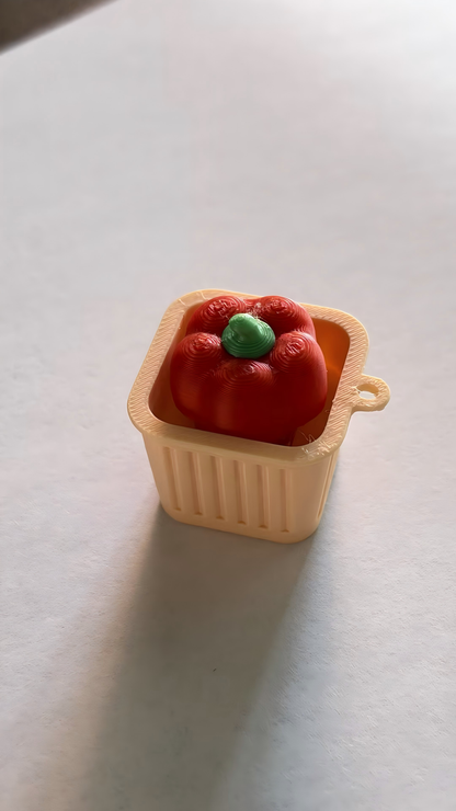 3D-Printed Fruit and Vegetables Keychain