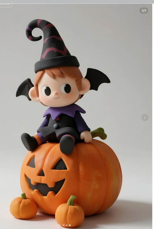 3D-Printed Halloween cute boy Pumpkin Ornament