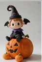 3D-Printed Halloween cute boy Pumpkin Ornament