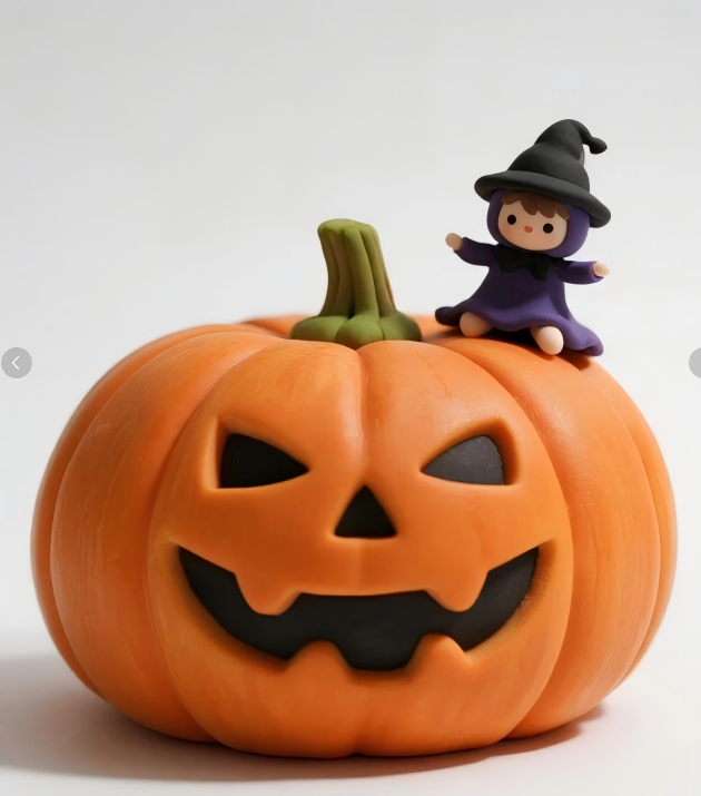 3D-Printed Halloween cute boy Pumpkin Ornament