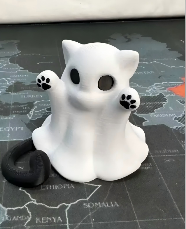 3D-Printed Halloween cat ghost  Ornament