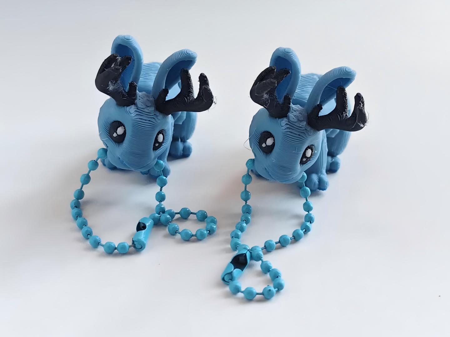 3D-printed elk chain pendant