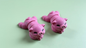 3D-printed pink pig ornament