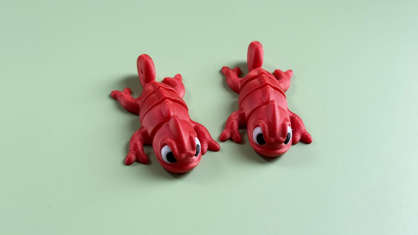 3D-printed salamander ornament