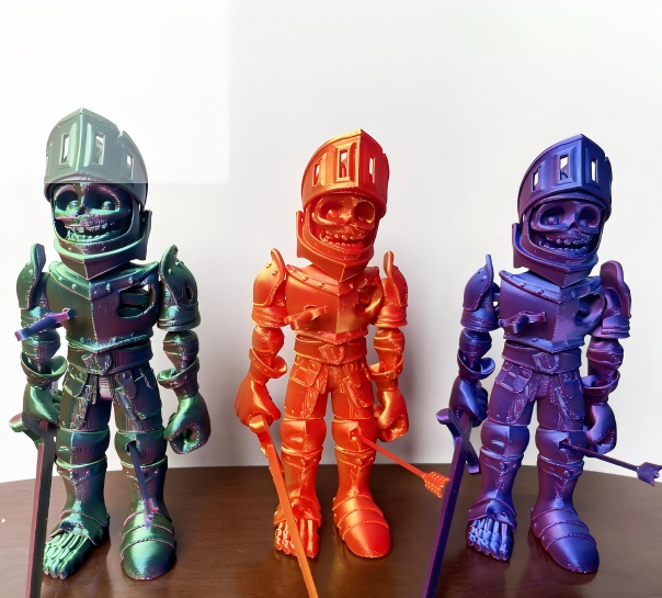3D printed Halloween articulated skull-robot mask Ornament