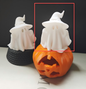 3D-printed Halloween ghost ornament