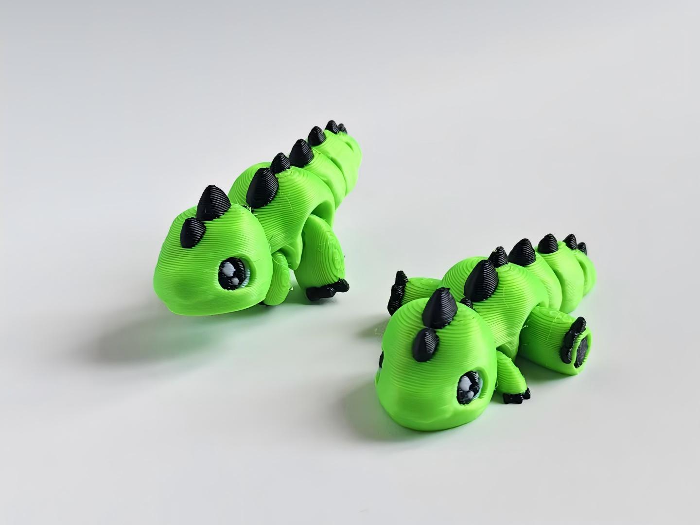 3D-printed spined dinosaur figurine