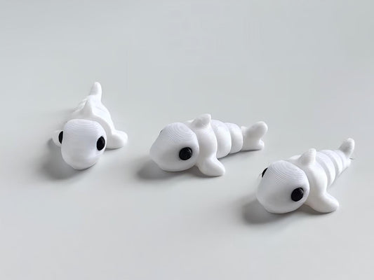 3D-printed articulated small fish figurine
