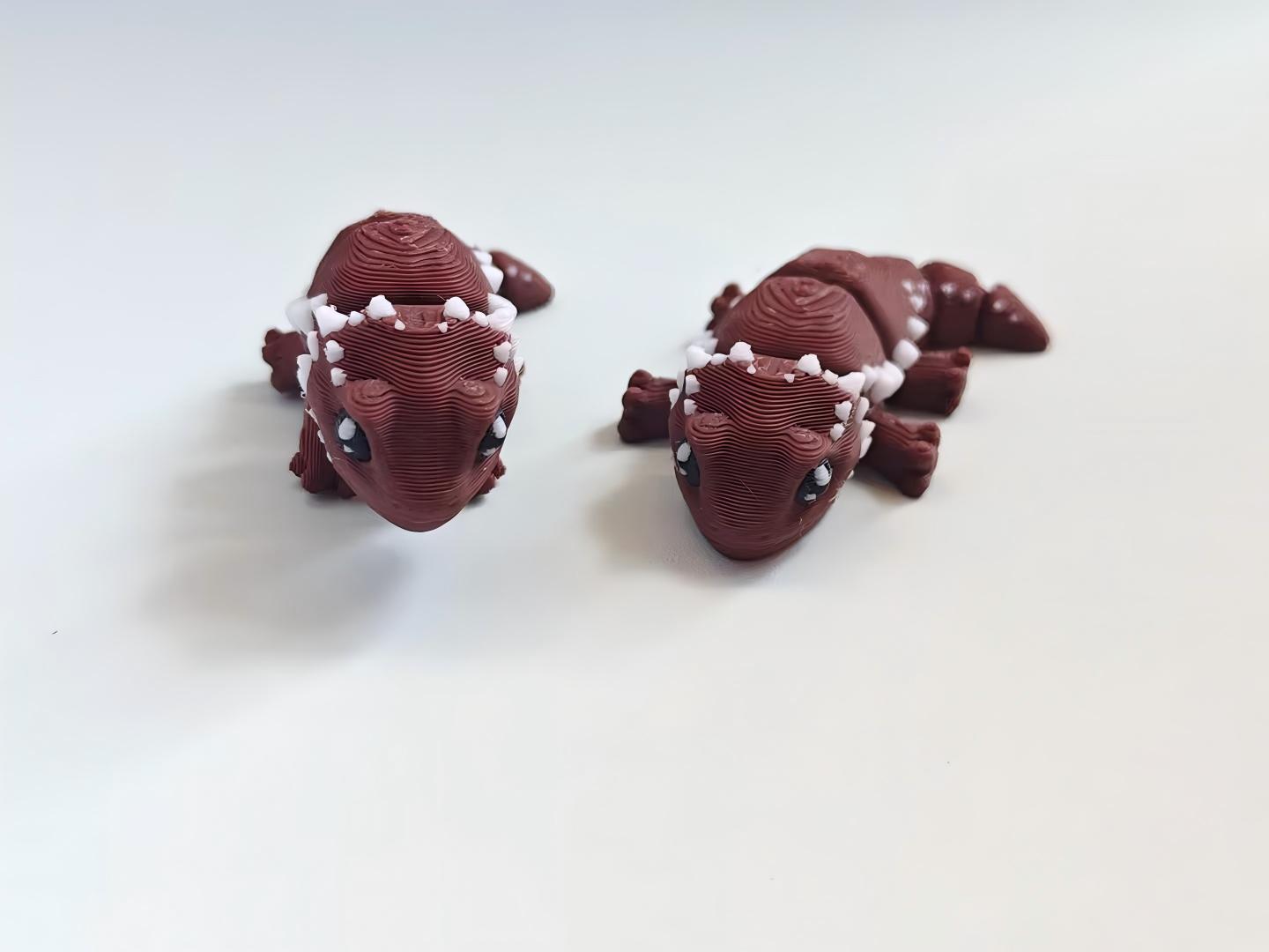 3D-printed lizard figurine