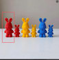 3D Printed Large Rainbow Bunny Figurine