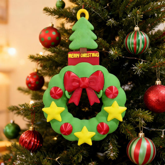 3D Printed Christmas Wreath Ornament