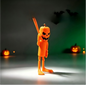 3D-printed pumpkin-headed stick figure ornament