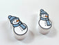 3D-printed snowman figurine with scarf