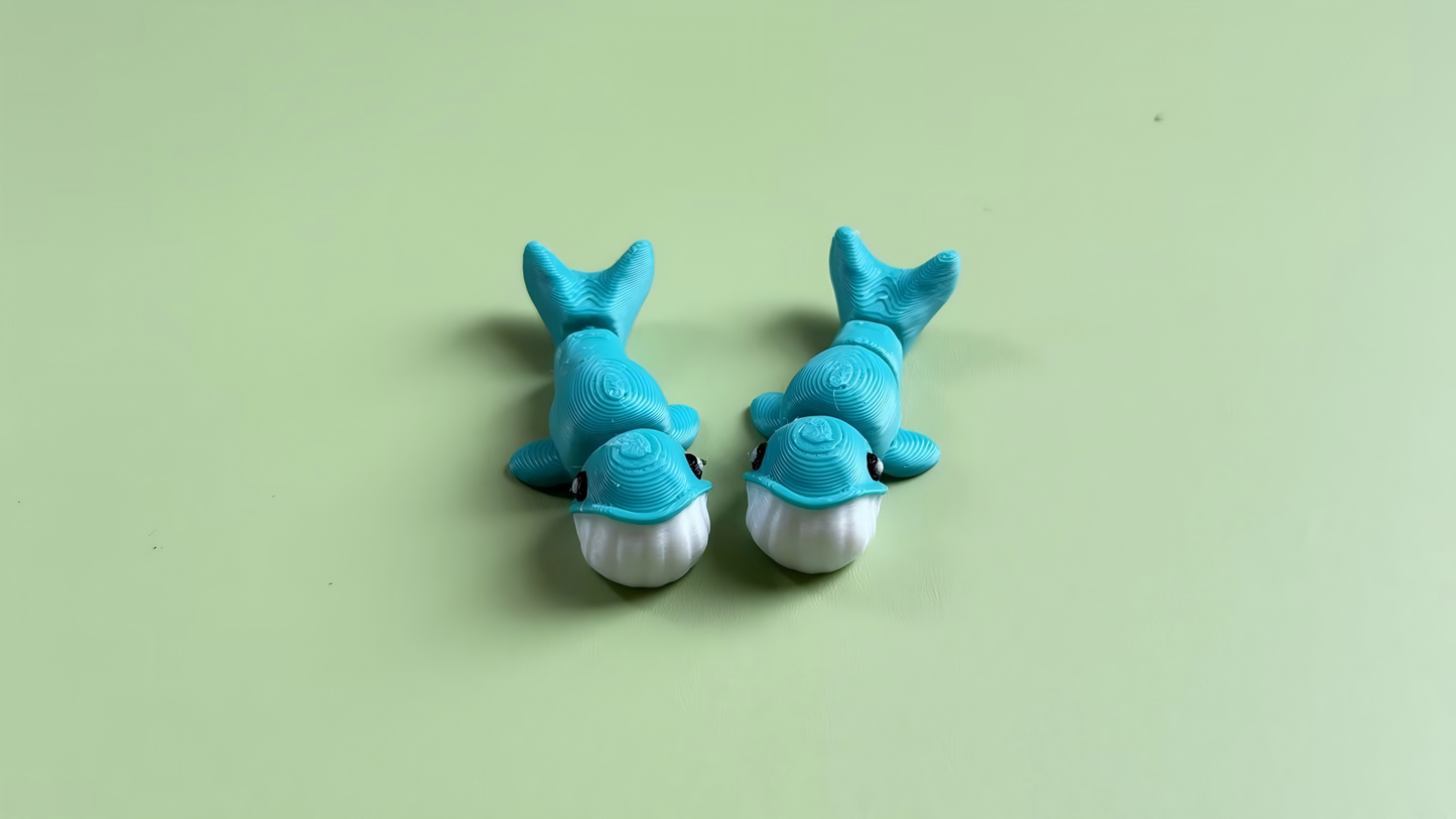 3D-printed whale ornament