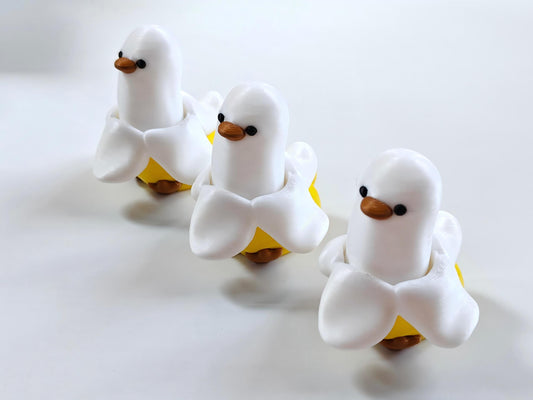 3D-printed banana-duck figurine