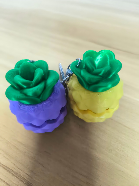 3D-printed pineapple keychain charm