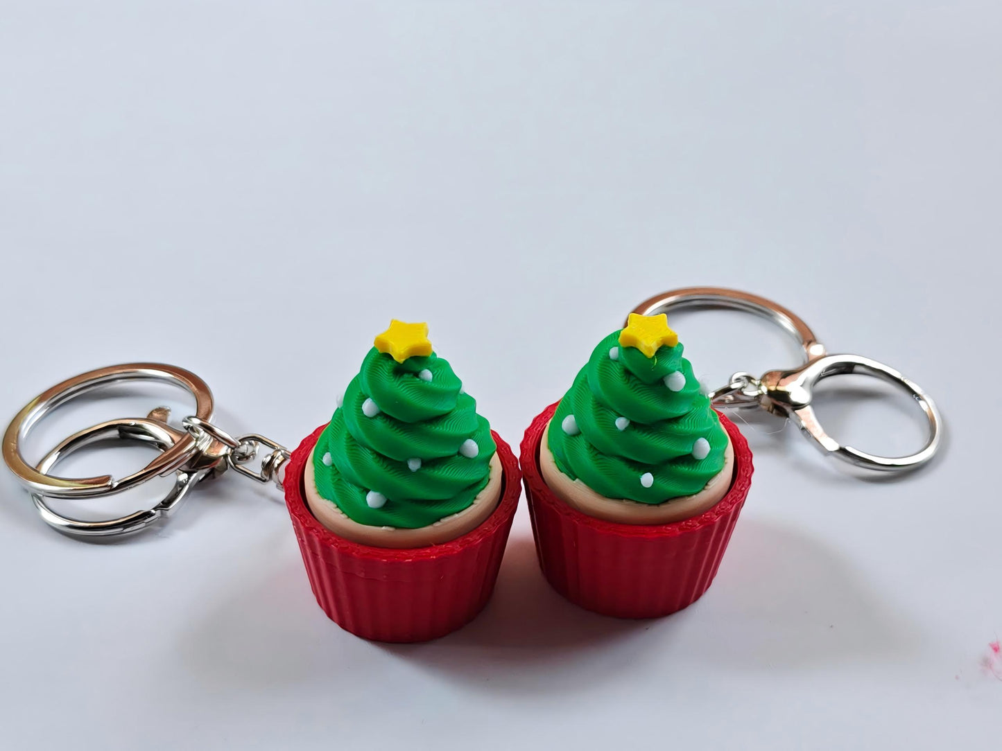 3D-printed Christmas tree keychain charm