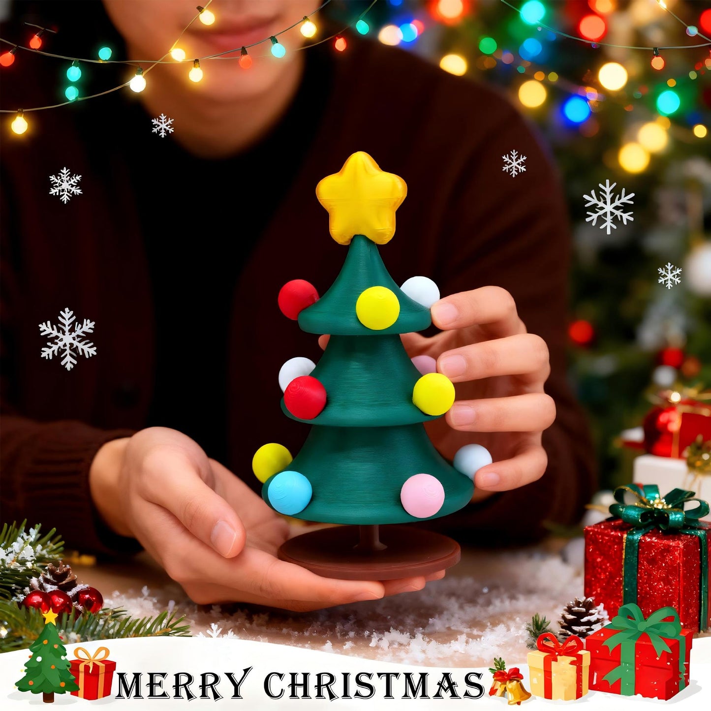 3D Printed Christmas Tree Toy for Kids