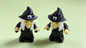 3D-printed witch ornament