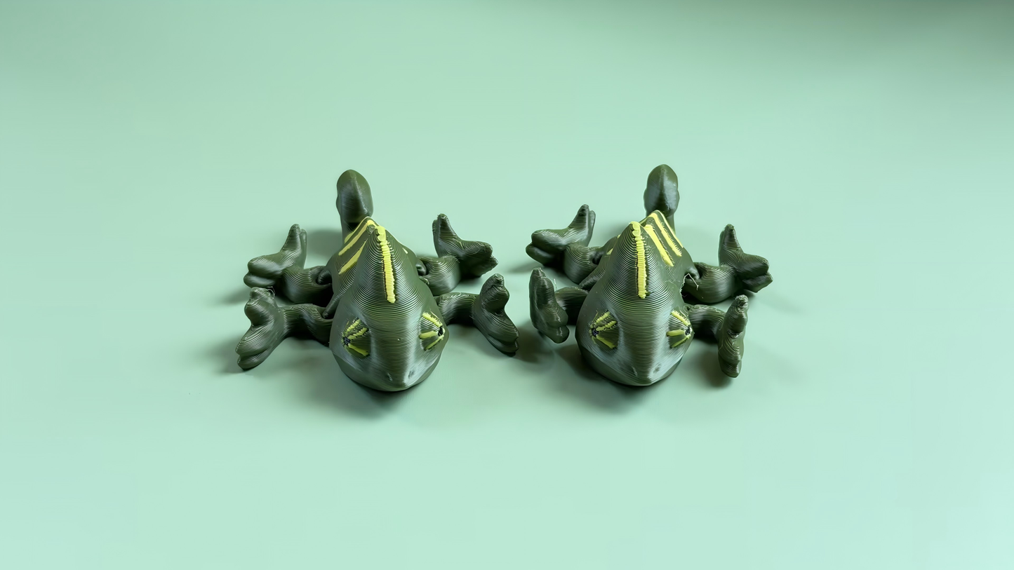 3D-printed lizard ornament