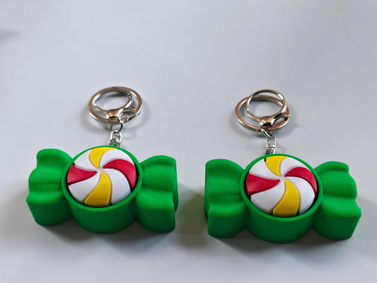 3D-printed candy keychain charm