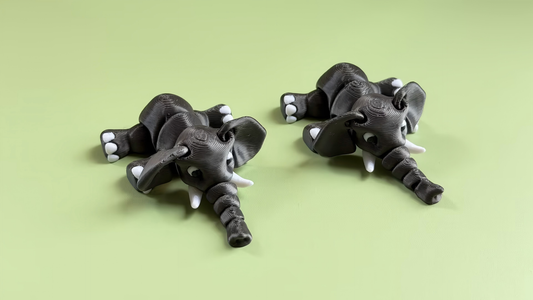 3D-printed elephant ornament